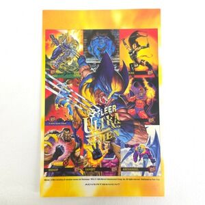 1995 Fleer Ultra X-Men Print Ad Wolverine Gambit Cable Bishop Marvel Mini Poster